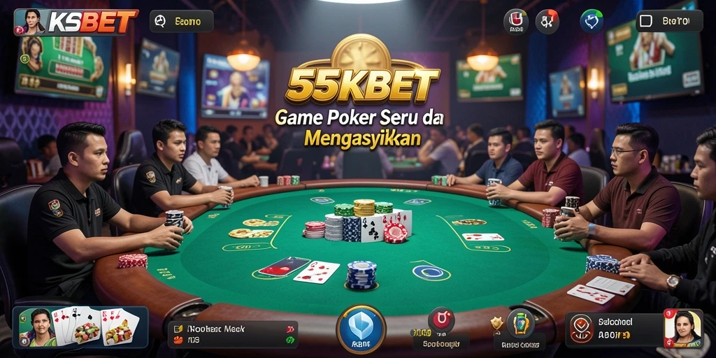 Screenshot tampil menampilkan tampilan gameplay Poker yang seru dan menarik.