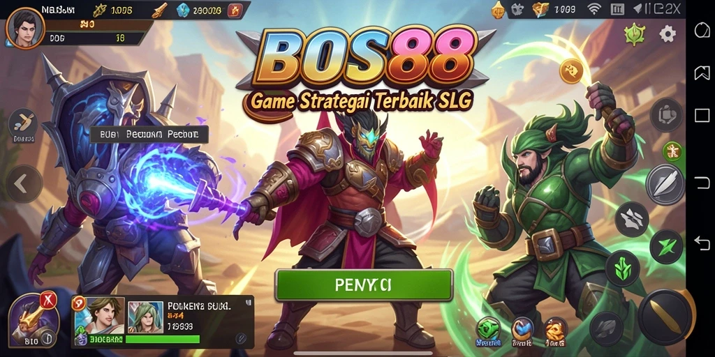 Tampilan gameplay seru di dalam layar BOS88 yang penuh strategi.