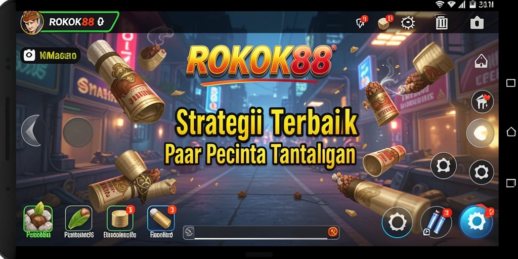 Tangkapan layar utama ROKOK88 menampilkan aksi strategis yang mendebarkan.