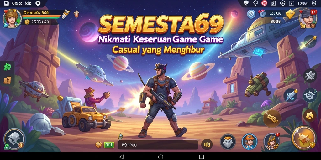 Gambaran gameplay seru SEMESTA69 dengan berbagai level yang menantang.