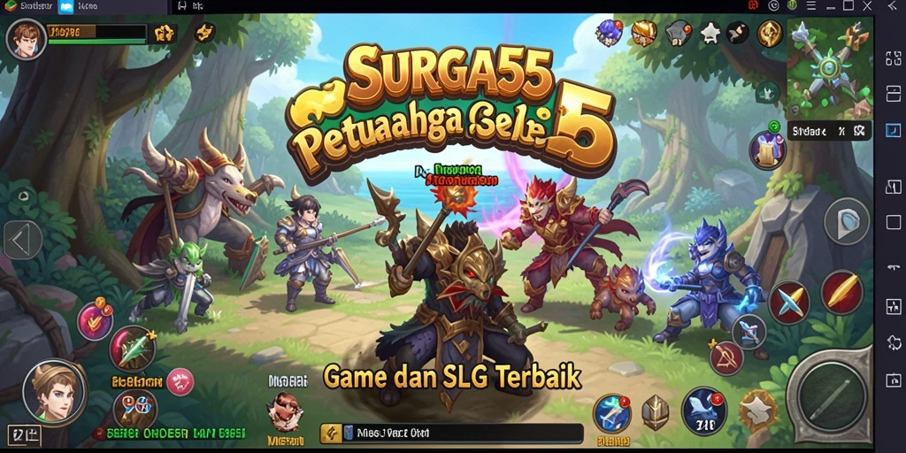 Tangkapan layar menampilkan gameplay seru dari SURGA55.