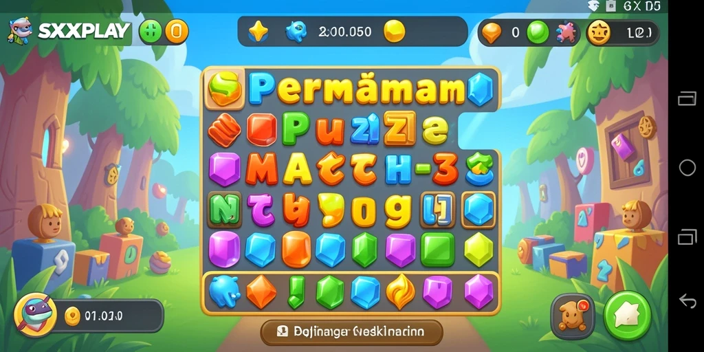 Gameplay menarik SXXPLAY pada level Match-3.