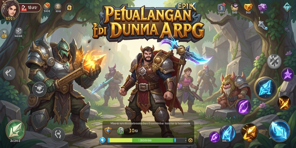 Tampilan gameplay V21 yang menarik dengan pertempuran seru dan karakter unik.