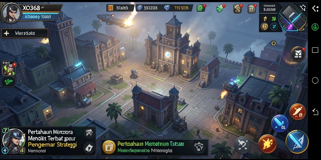 Tangkapan layar menunjukkan aksi seru dalam gameplay Tower Defense XO368.