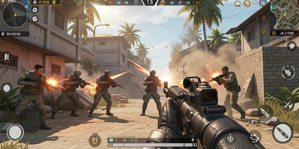 Tangkapan layar menunjukkan aksi seru gameplay TPS ZK1177.